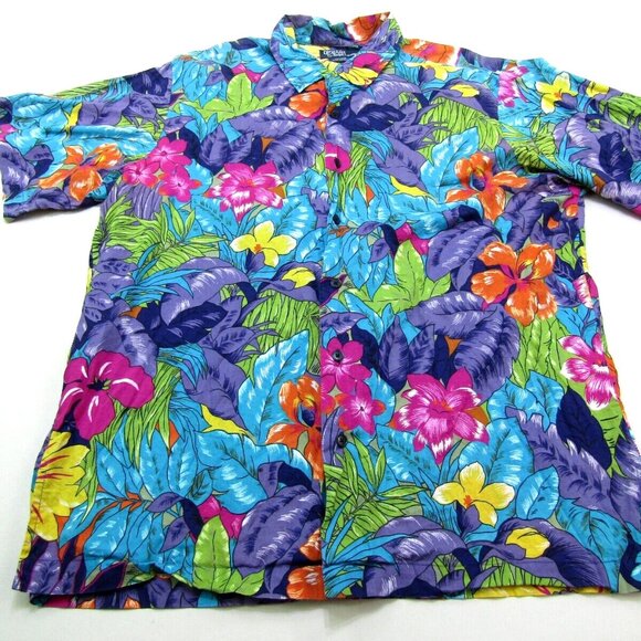 Polo Ralph Lauren Adams Shirt Mens Large Colorful Floral